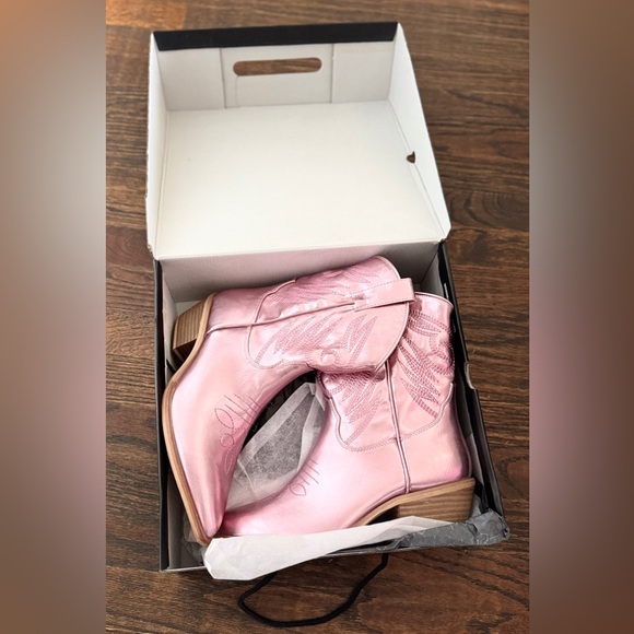 SHUSHOP NEW Pink Western-Style Women's Boots 9M - Picture 4 of 6